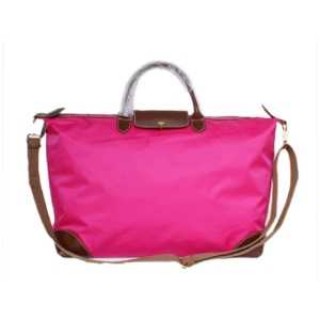 Sac De Voyage Longchamp Logo soldes Le Pliage Double Portable Rose